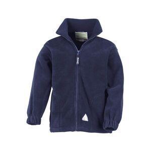 Result Childrens Girls Full Zip Active Anti Pilling Fleece Jacket / Navy Blue